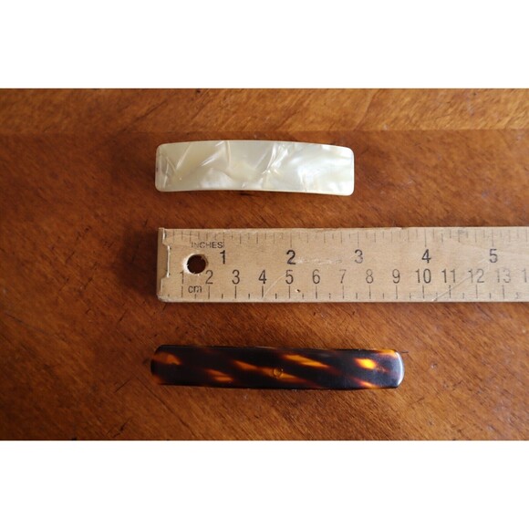 Lot Hair Clips Vintage Faux Mother Of Pearl France & Goody Faux Tortoise Shell - Picture 2 of 11